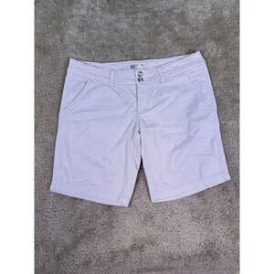 American Eagle Womens Khaki Bermuda Shorts Beige Pockets Stretch Size 6 E389